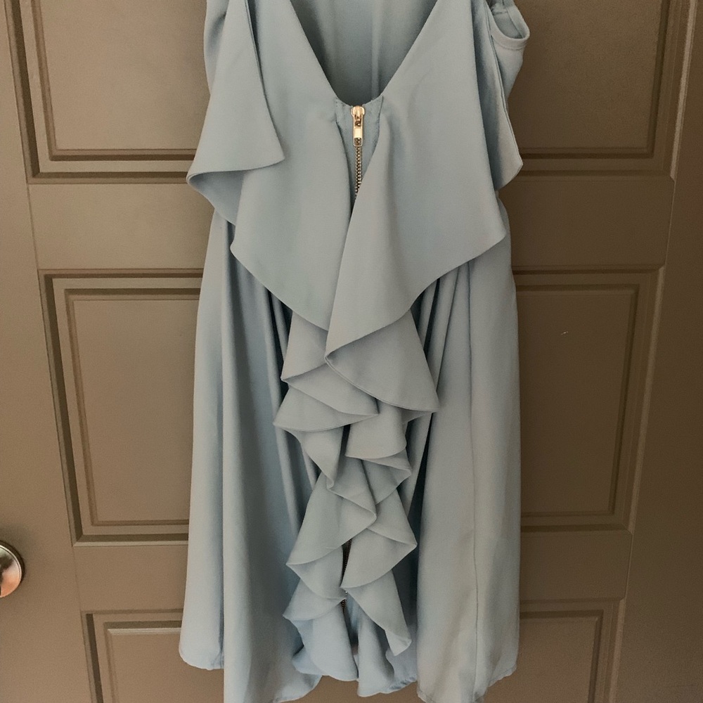 PRETTY IN BLIE RUFFLE DRESS - Picture 3 of 4